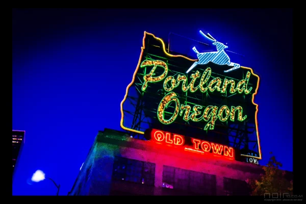 Historic White Stag Portland Oregon sign
